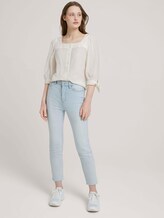 Carree-Ausschnitt Bluse mit Bio-Baumwolle - Frauen - Gardenia White Carree-Ausschnitt Bluse mit Bio-Baumwolle - Frauen - Gardenia White - 3 - TOM TAILOR Denim