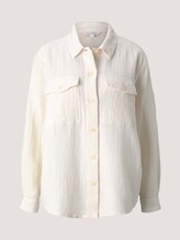Strukturiertes Überhemd - Frauen - soft creme beige Strukturiertes Überhemd - Frauen - soft creme beige - 7 - TOM TAILOR Denim