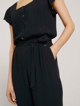 Jumpsuit mit Bindegürtel - Frauen - deep black Jumpsuit mit Bindegürtel - Frauen - deep black - 10 - TOM TAILOR Denim
