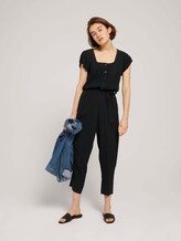 Jumpsuit mit Bindegürtel - Frauen - deep black Jumpsuit mit Bindegürtel - Frauen - deep black - 3 - TOM TAILOR Denim