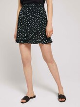 Minirock mit Volants - Frauen - black minimal flower print Minirock mit Volants - Frauen - black minimal flower print - 1 - TOM TAILOR Denim