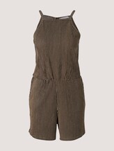 Kurzer Overall mit Streifen - Frauen - black beige structured stripe Kurzer Overall mit Streifen - Frauen - black beige structured stripe - 7 - TOM TAILOR Denim
