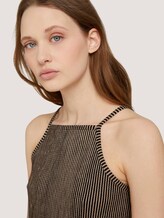 Kurzer Overall mit Streifen - Frauen - black beige structured stripe Kurzer Overall mit Streifen - Frauen - black beige structured stripe - 9 - TOM TAILOR Denim