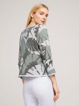 7/8 Arm Pullover mit Palmen Print - Frauen - green botanical design 7/8 Arm Pullover mit Palmen Print - Frauen - green botanical design - 2 - TOM TAILOR
