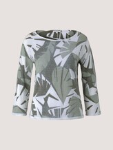 7/8 Arm Pullover mit Palmen Print - Frauen - green botanical design 7/8 Arm Pullover mit Palmen Print - Frauen - green botanical design - 7 - TOM TAILOR