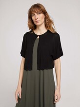 Kurzer Bolero mit Knopf - Frauen - deep black Kurzer Bolero mit Knopf - Frauen - deep black - 1 - TOM TAILOR