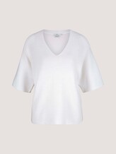 Kurzarm Pullover mit Bio-Baumwolle - Frauen - Whisper White Kurzarm Pullover mit Bio-Baumwolle - Frauen - Whisper White - 7 - TOM TAILOR