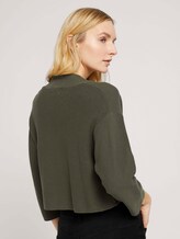 Kort katoenen vest - Vrouwen - Grape Leaf Green Kort katoenen vest - Vrouwen - Grape Leaf Green - 2 - TOM TAILOR