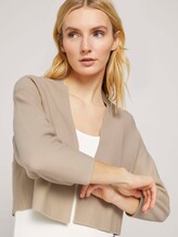 Kurzer Cardigan mit Bio-Baumwolle - Frauen - desert linen Kurzer Cardigan mit Bio-Baumwolle - Frauen - desert linen - 9 - TOM TAILOR