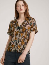 Gemusterte Kurzarm Hemdbluse - Frauen - abstract monkey print Gemusterte Kurzarm Hemdbluse - Frauen - abstract monkey print - 5 - TOM TAILOR Denim