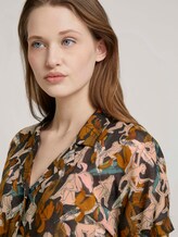 Gemusterte Kurzarm Hemdbluse - Frauen - abstract monkey print Gemusterte Kurzarm Hemdbluse - Frauen - abstract monkey print - 9 - TOM TAILOR Denim