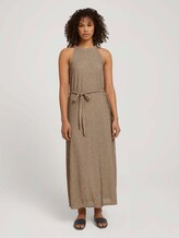 Gestreiftes Neckholder Maxikleid - Frauen - beige black structured stripe Gestreiftes Neckholder Maxikleid - Frauen - beige black structured stripe - 1 - TOM TAILOR Denim