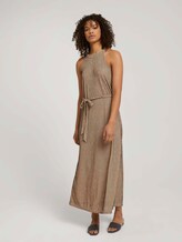 Gestreiftes Neckholder Maxikleid - Frauen - beige black structured stripe Gestreiftes Neckholder Maxikleid - Frauen - beige black structured stripe - 3 - TOM TAILOR Denim