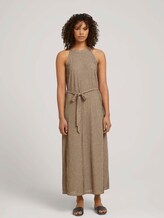 Gestreiftes Neckholder Maxikleid - Frauen - beige black structured stripe Gestreiftes Neckholder Maxikleid - Frauen - beige black structured stripe - 5 - TOM TAILOR Denim