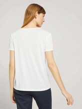 T-Shirt mit Knotendetail - Frauen - Whisper White T-Shirt mit Knotendetail - Frauen - Whisper White - 2 - TOM TAILOR