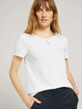 T-Shirt mit Knotendetail - Frauen - Whisper White T-Shirt mit Knotendetail - Frauen - Whisper White - 5 - TOM TAILOR