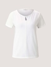 T-Shirt mit Knotendetail - Frauen - Whisper White T-Shirt mit Knotendetail - Frauen - Whisper White - 7 - TOM TAILOR