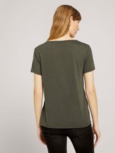 T-Shirt mit Knotendetail - Frauen - Grape Leaf Green T-Shirt mit Knotendetail - Frauen - Grape Leaf Green - 2 - TOM TAILOR