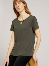T-Shirt mit Knotendetail - Frauen - Grape Leaf Green T-Shirt mit Knotendetail - Frauen - Grape Leaf Green - 5 - TOM TAILOR