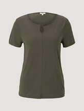 T-Shirt mit Knotendetail - Frauen - Grape Leaf Green T-Shirt mit Knotendetail - Frauen - Grape Leaf Green - 7 - TOM TAILOR