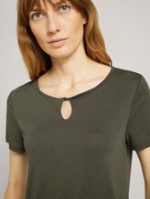 T-Shirt mit Knotendetail - Frauen - Grape Leaf Green T-Shirt mit Knotendetail - Frauen - Grape Leaf Green - 9 - TOM TAILOR