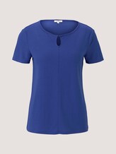 T-Shirt mit Knotendetail - Frauen - anemone blue T-Shirt mit Knotendetail - Frauen - anemone blue - 7 - TOM TAILOR