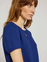 T-Shirt mit Knotendetail - Frauen - anemone blue T-Shirt mit Knotendetail - Frauen - anemone blue - 9 - TOM TAILOR