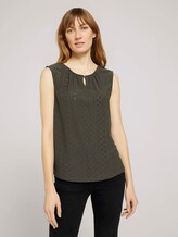 Top mit Strukturmuster - Frauen - Grape Leaf Green Top mit Strukturmuster - Frauen - Grape Leaf Green - 1 - TOM TAILOR