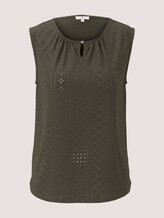 Top mit Strukturmuster - Frauen - Grape Leaf Green Top mit Strukturmuster - Frauen - Grape Leaf Green - 7 - TOM TAILOR