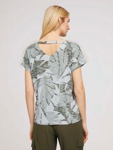 Lockeres T-Shirt mit Bio-Baumwolle - Frauen - green botanical design Lockeres T-Shirt mit Bio-Baumwolle - Frauen - green botanical design - 2 - TOM TAILOR