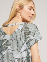 Lockeres T-Shirt mit Bio-Baumwolle - Frauen - green botanical design Lockeres T-Shirt mit Bio-Baumwolle - Frauen - green botanical design - 9 - TOM TAILOR