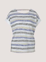 Lockeres T-Shirt mit Bio-Baumwolle - Frauen - blue stripe horizontal Lockeres T-Shirt mit Bio-Baumwolle - Frauen - blue stripe horizontal - 7 - TOM TAILOR