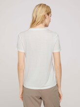 Basic T-Shirt mit Lyocell - Frauen - Whisper White Basic T-Shirt mit Lyocell - Frauen - Whisper White - 2 - TOM TAILOR