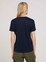 Basic T-Shirt mit Lyocell - Frauen - Sky Captain Blue Basic T-Shirt mit Lyocell - Frauen - Sky Captain Blue - 2 - TOM TAILOR