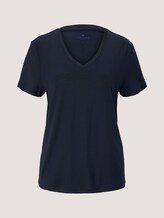 Basic T-Shirt mit Lyocell - Frauen - Sky Captain Blue Basic T-Shirt mit Lyocell - Frauen - Sky Captain Blue - 7 - TOM TAILOR