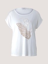Print T-Shirt mit LENZING™ ECOVERO™ - Frauen - Whisper White Print T-Shirt mit LENZING™ ECOVERO™ - Frauen - Whisper White - 7 - TOM TAILOR