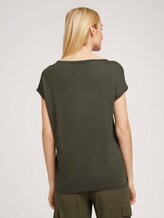 Print T-Shirt mit LENZING™ ECOVERO™ - Frauen - Grape Leaf Green Print T-Shirt mit LENZING™ ECOVERO™ - Frauen - Grape Leaf Green - 2 - TOM TAILOR