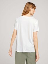 T-Shirt im Materialmix - Frauen - Whisper White T-Shirt im Materialmix - Frauen - Whisper White - 2 - TOM TAILOR
