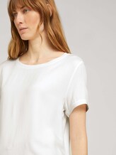 T-Shirt im Materialmix - Frauen - Whisper White T-Shirt im Materialmix - Frauen - Whisper White - 9 - TOM TAILOR