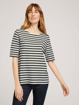 Gestreiftes T-Shirt - Frauen - green horizontal stripe Gestreiftes T-Shirt - Frauen - green horizontal stripe - 1 - TOM TAILOR