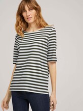 Gestreiftes T-Shirt - Frauen - green horizontal stripe Gestreiftes T-Shirt - Frauen - green horizontal stripe - 5 - TOM TAILOR