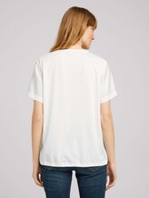 T-Shirt mit TENCEL™ und Tunnelzug - Frauen - Whisper White T-Shirt mit TENCEL™ und Tunnelzug - Frauen - Whisper White - 2 - TOM TAILOR