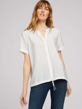 T-Shirt mit TENCEL™ und Tunnelzug - Frauen - Whisper White T-Shirt mit TENCEL™ und Tunnelzug - Frauen - Whisper White - 5 - TOM TAILOR