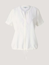 T-Shirt mit TENCEL™ und Tunnelzug - Frauen - Whisper White T-Shirt mit TENCEL™ und Tunnelzug - Frauen - Whisper White - 7 - TOM TAILOR