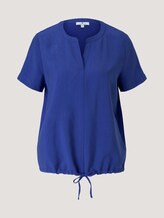 T-Shirt mit TENCEL™ und Tunnelzug - Frauen - anemone blue T-Shirt mit TENCEL™ und Tunnelzug - Frauen - anemone blue - 7 - TOM TAILOR
