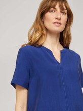 T-Shirt mit TENCEL™ und Tunnelzug - Frauen - anemone blue T-Shirt mit TENCEL™ und Tunnelzug - Frauen - anemone blue - 9 - TOM TAILOR