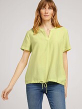 T-Shirt mit TENCEL™ und Tunnelzug - Frauen - celery ice T-Shirt mit TENCEL™ und Tunnelzug - Frauen - celery ice - 5 - TOM TAILOR