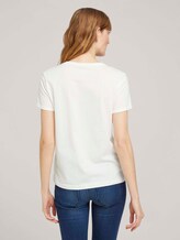 T-Shirt mit Bio-Baumwolle - Frauen - Dove White T-Shirt mit Bio-Baumwolle - Frauen - Dove White - 2 - TOM TAILOR