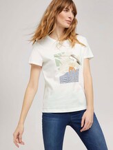 T-Shirt mit Bio-Baumwolle - Frauen - Dove White T-Shirt mit Bio-Baumwolle - Frauen - Dove White - 5 - TOM TAILOR
