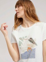 T-Shirt mit Bio-Baumwolle - Frauen - Dove White T-Shirt mit Bio-Baumwolle - Frauen - Dove White - 9 - TOM TAILOR